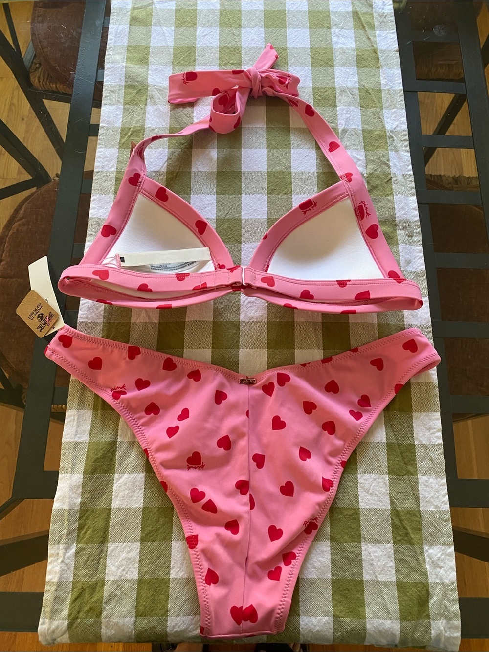 PINK Victoria’s Secret Dreamy Pink Heart Itsy Bikini Set Small Medium - Picture 10 of 15
